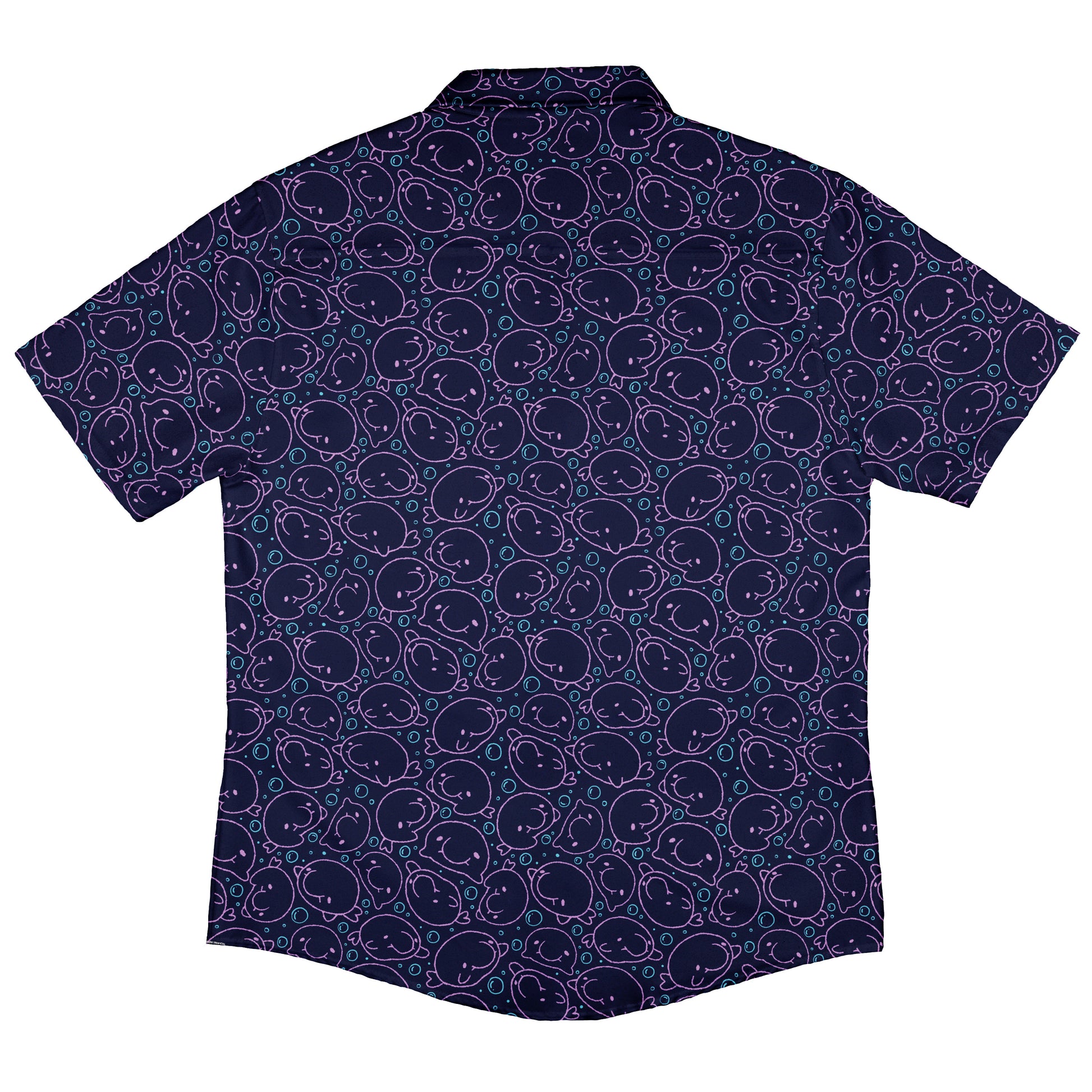 TheBlob Pink Blue Button Up Shirt Back