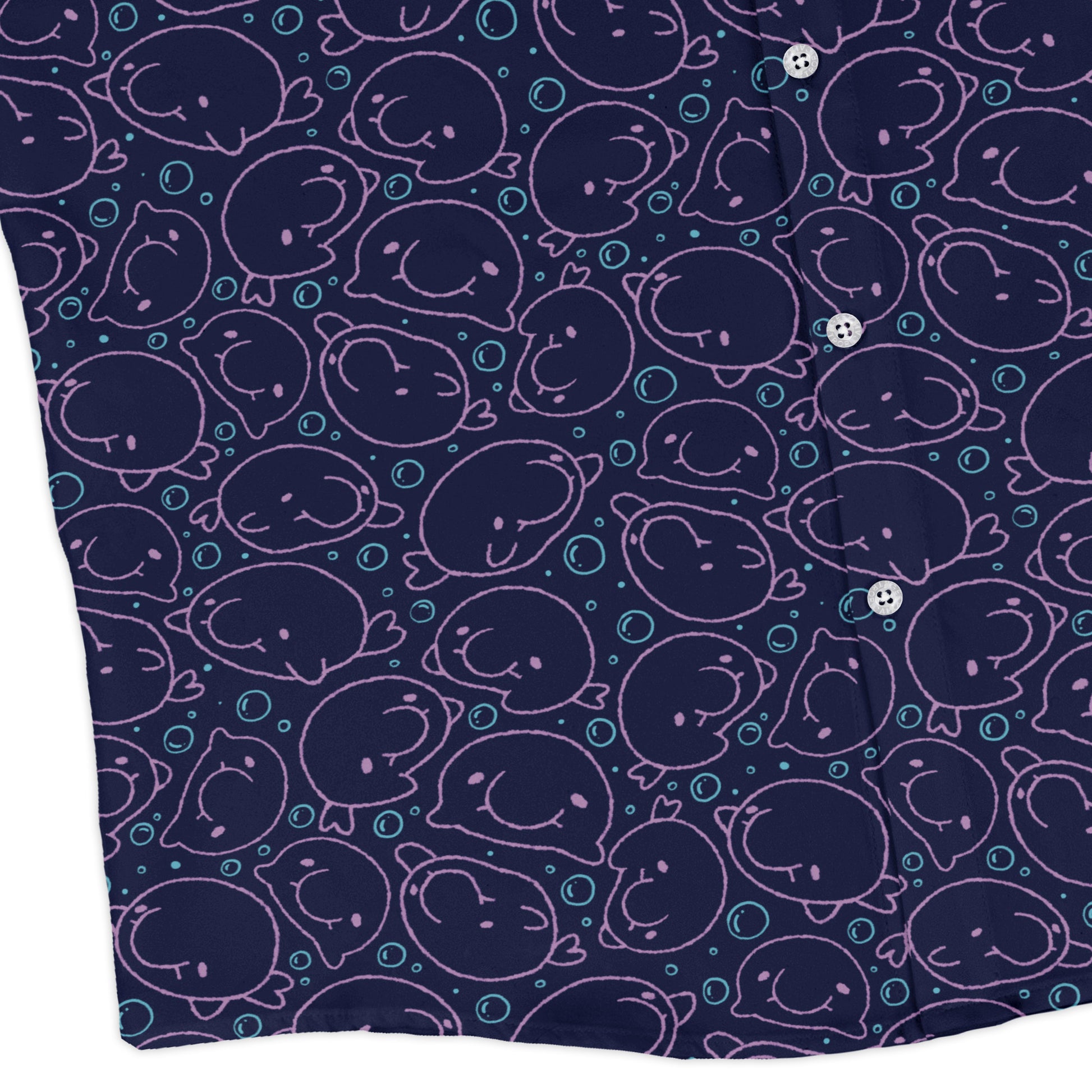 TheBlob Pink Blue Long Sleeve Button Up Shirt corner
