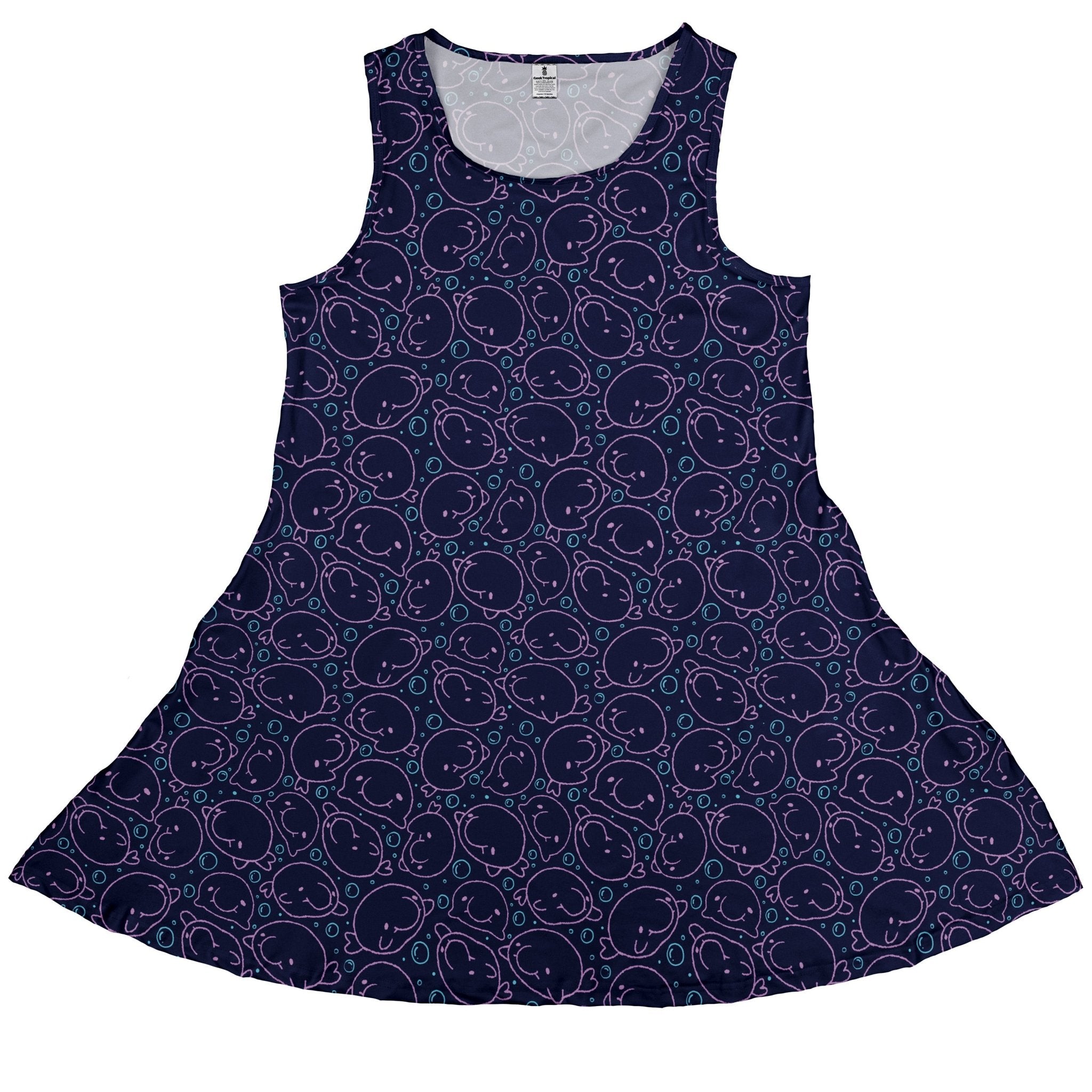 TheBlob Pink Blue Sleeveless Dress 1