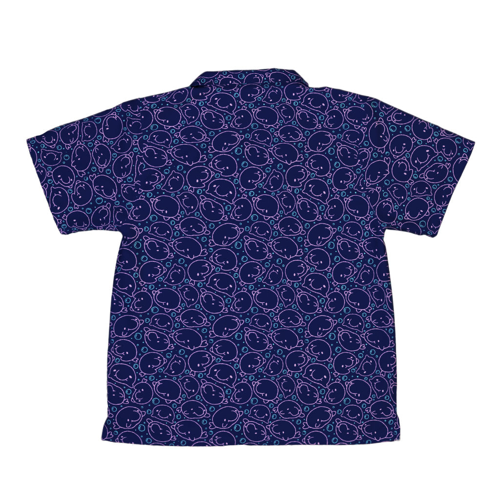 TheBlob Pink Blue Youth Hawaiian Shirt Back