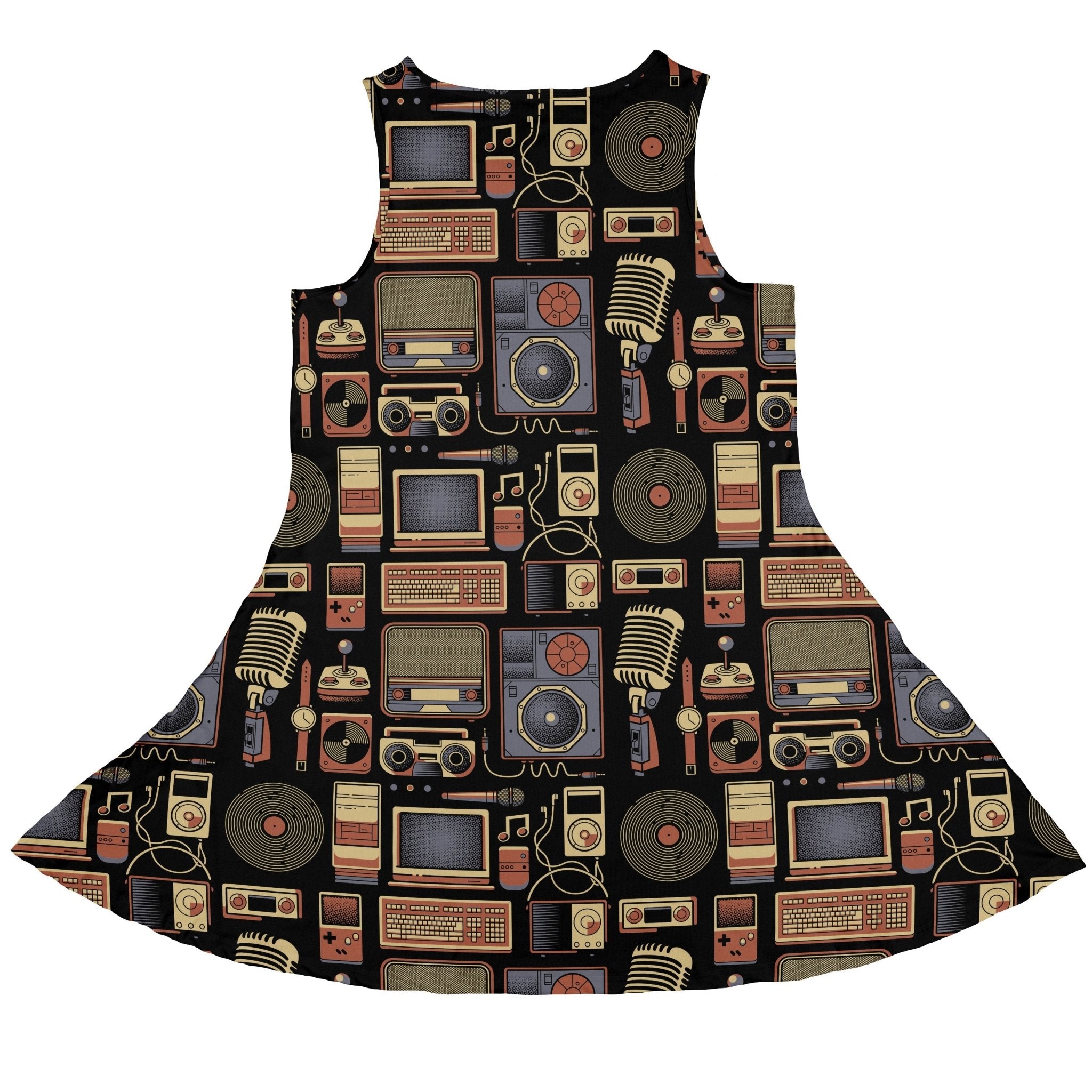 Throwback Tech Dress Geek Nerd Design by Tobe Fonseca lx - C music print