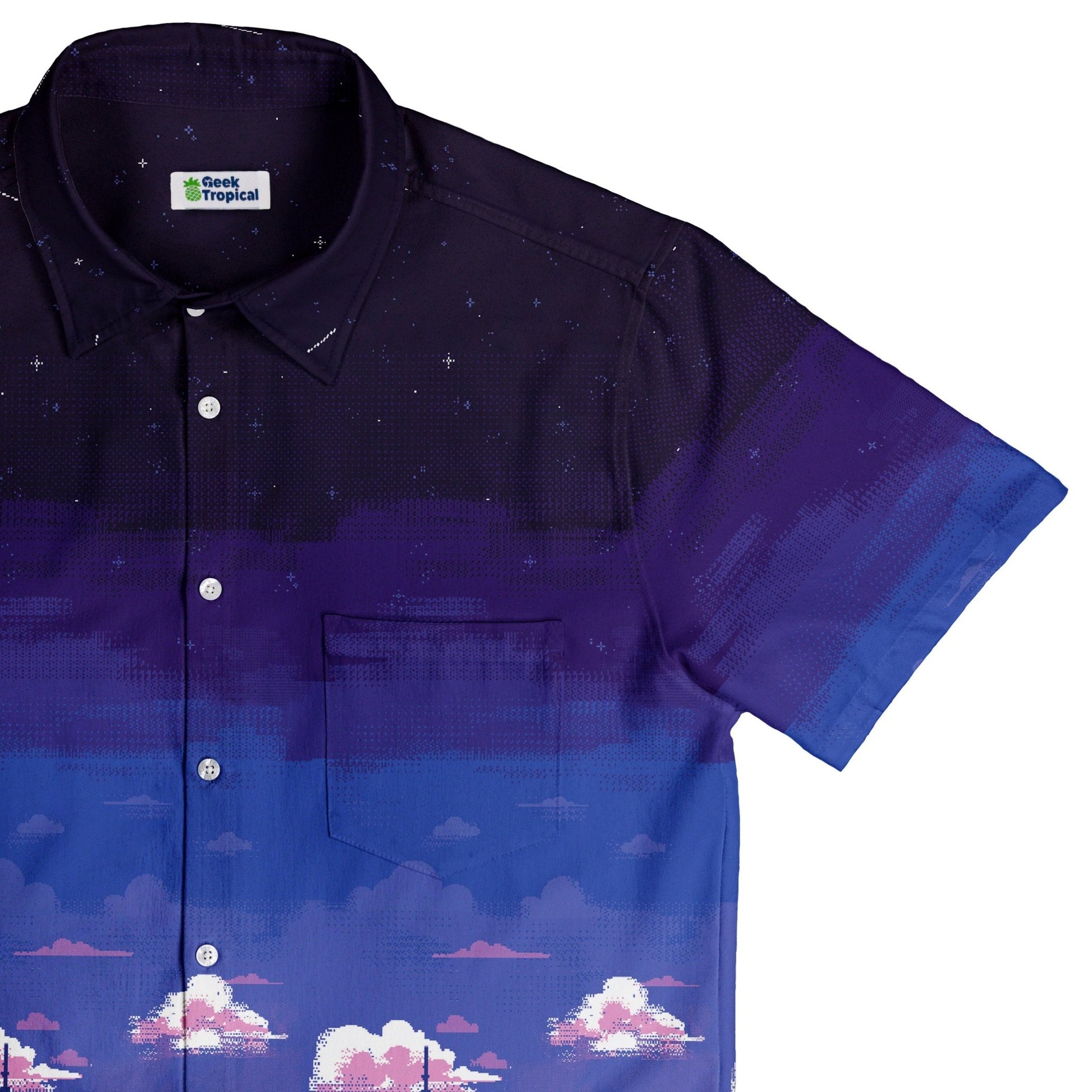 Tokyo Skyline Button Up Shirt Geek Nerd 0925 adult sizing All Adult Button Up Shirts