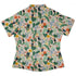 Toucan Tropica Curvy Button Up Shirt Geek Nerd animal patterns botany print Design by Zirkus Design