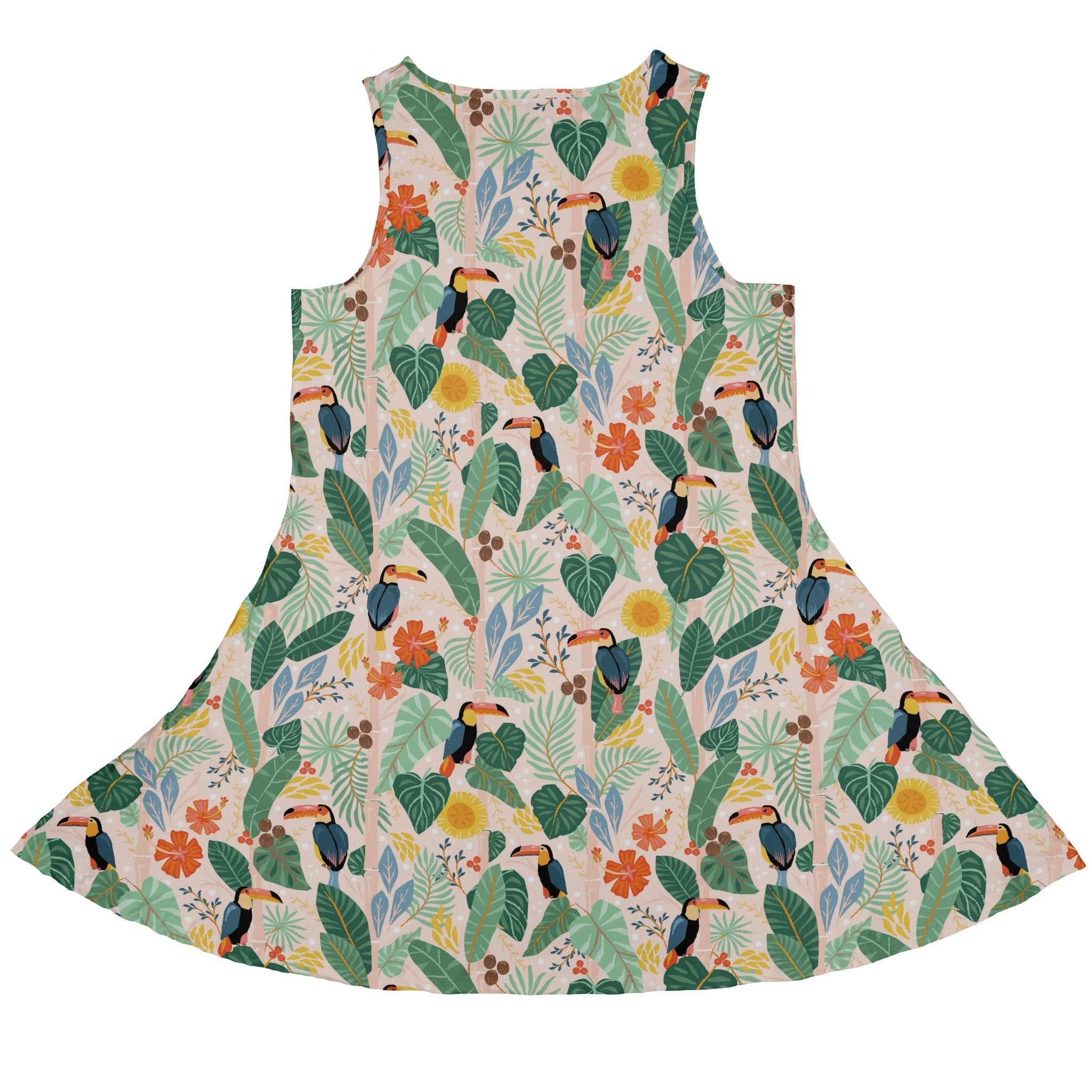 Toucan Tropica Dress Geek Nerd animal patterns botany print Design by Zirkus Design