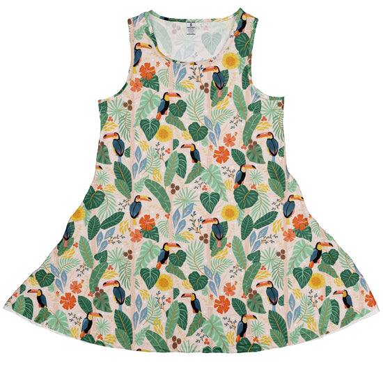 Toucan Tropica Dress Geek Nerd animal patterns botany print Design by Zirkus Design