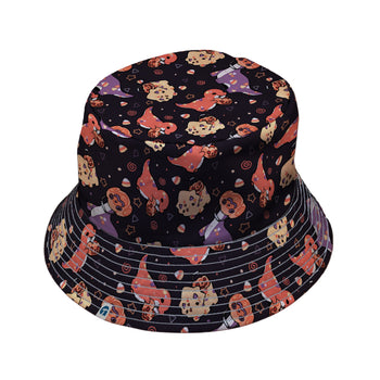 Trick or Treat Dinos Bucket Hat Geek Nerd 0925 Design by Ardi Tong dinosaur print