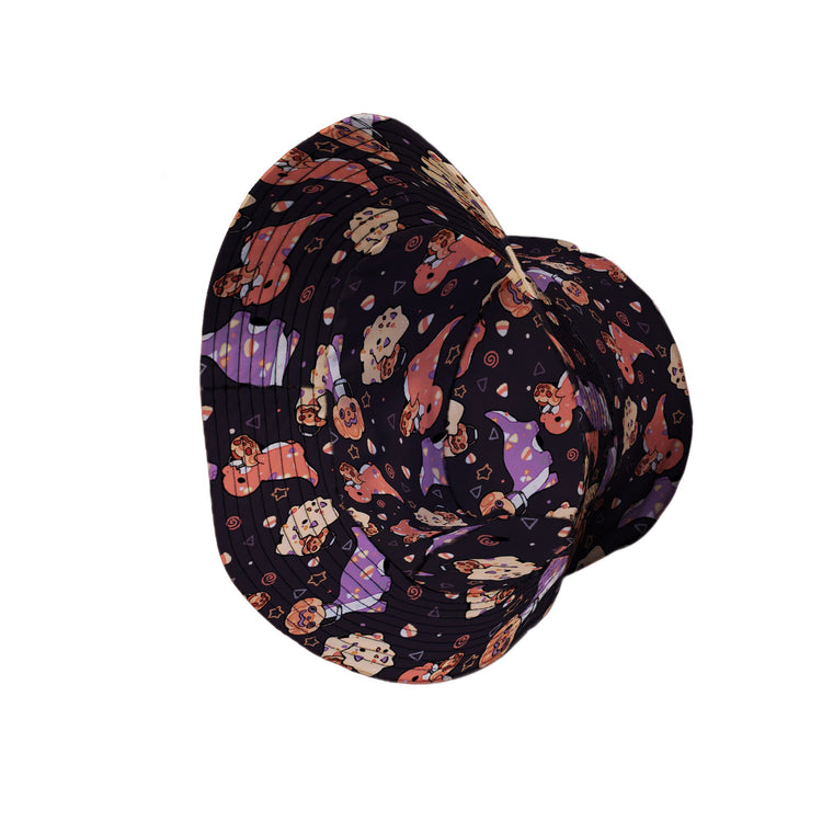 Trick or Treat Dinos Bucket Hat Geek Nerd 0925 Design by Ardi Tong dinosaur print