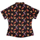 Trick or Treat Dinos Curvy Button Up Shirt Geek Nerd 0925 All Adult Button Up Shirts Animal Patterns
