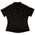 Trick or Treat Halloween Cats Curvy Button Up Shirt womens back