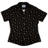 Trick or Treat Halloween Cats Curvy Button Up Shirt womens front