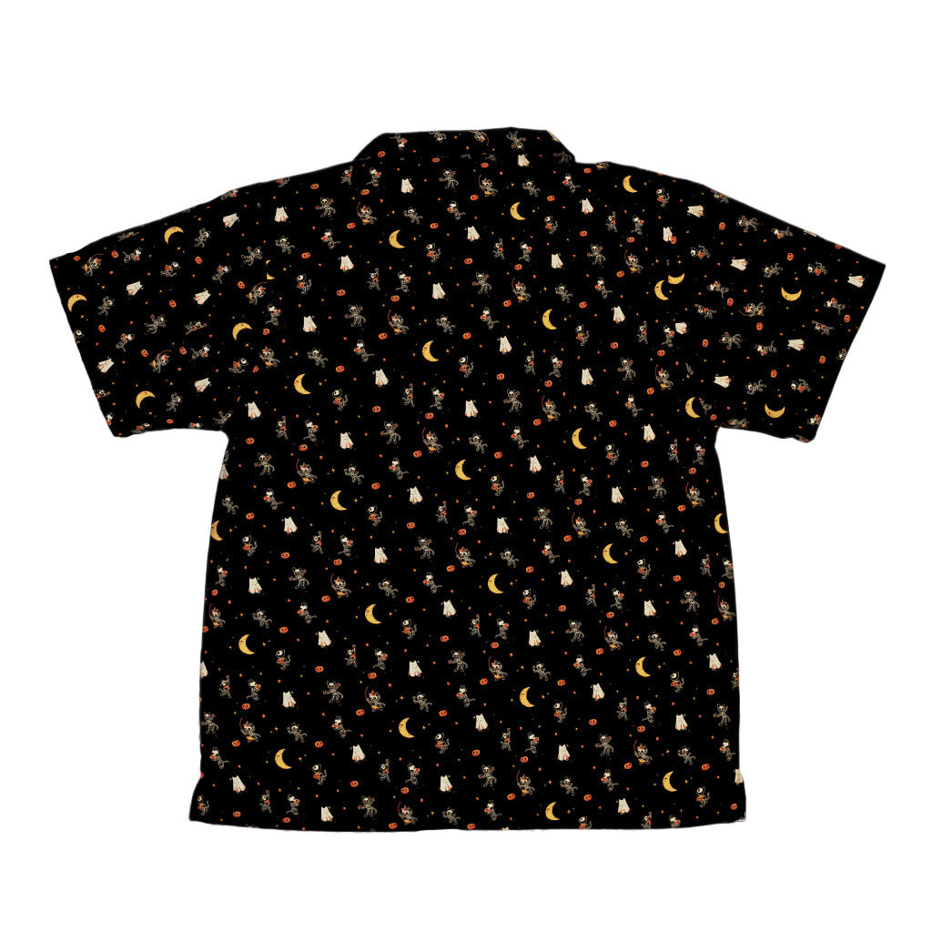 Trick or Treat Halloween Cats Youth Hawaiian Shirt Back