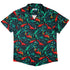 Tropical Dinosaur Green Aloha Button Up Shirt - adult sizing - dinosaur print - Maximalist Patterns