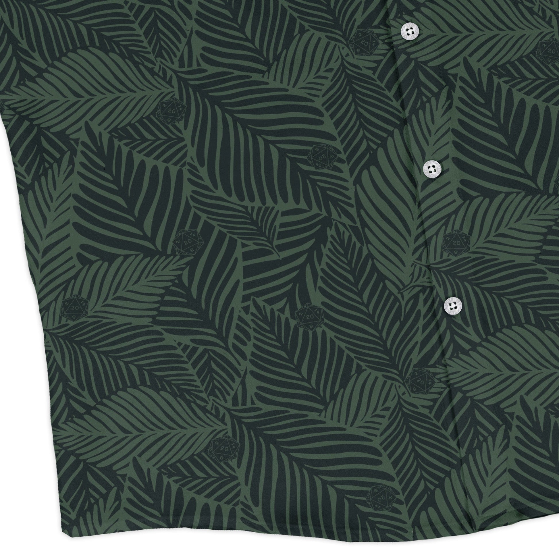 Tropical Dnd Dice Long Sleeve Button Up Shirt