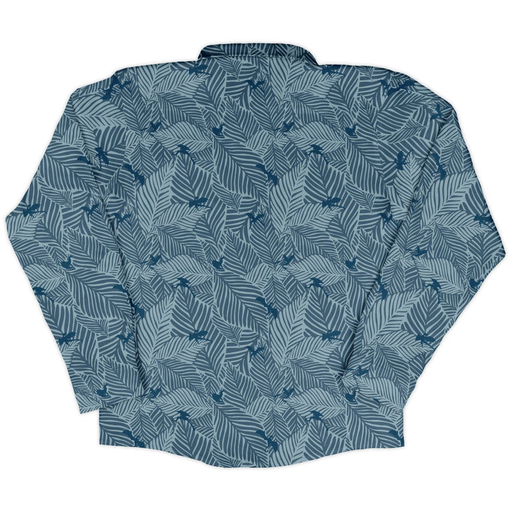 Tropical Dragons Long Sleeve Button Up Shirt Geek Nerd adult sizing Design by Dunking Toast dnd & rpg print