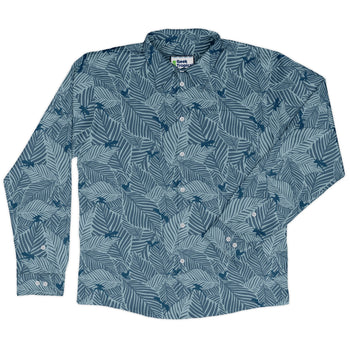 Tropical Dragons Long Sleeve Button Up Shirt Geek Nerd adult sizing Design by Dunking Toast dnd & rpg print