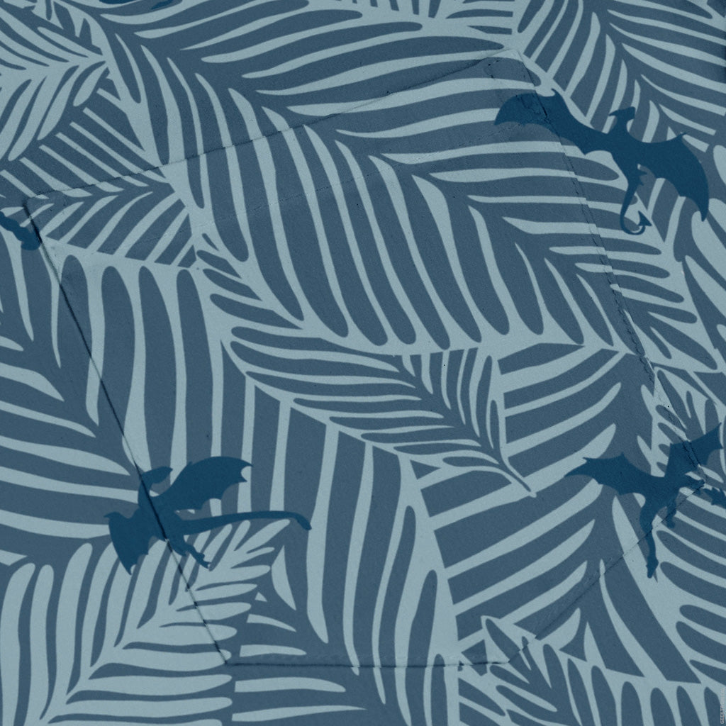 Tropical Dragons Long Sleeve Button Up Shirt