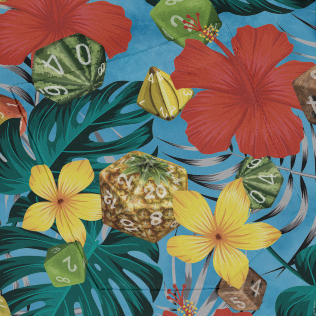 Tropical Fruit Dice Dnd Long Sleeve Button Up Shirt