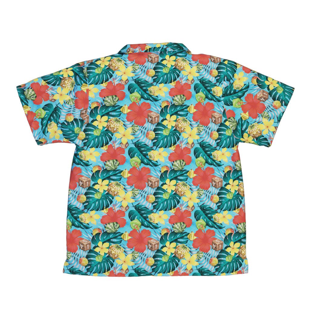 Tropical Fruit Dice Dnd Youth Hawaiian Shirt - Designs by Nathan - dnd & rpg print - Q3