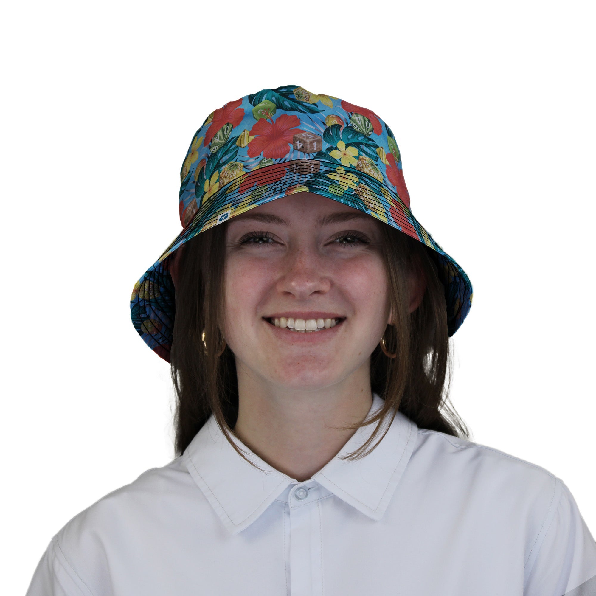 Tropical Fruit Dice Dnd Bucket Hat - Designs by Nathan - dnd & rpg print - lx - B