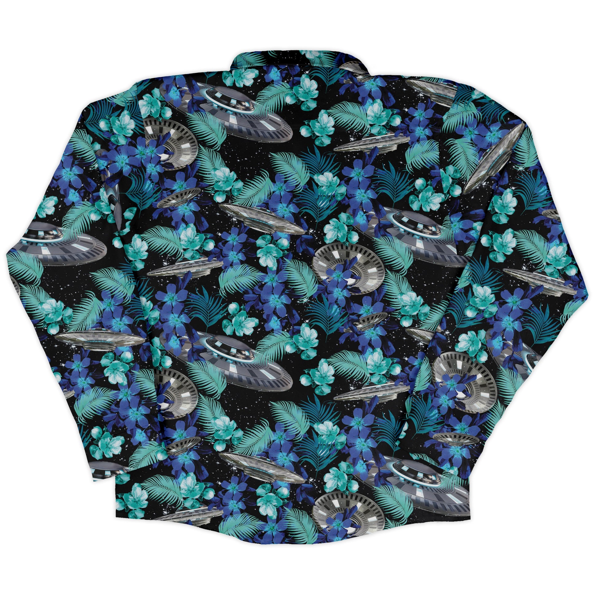 Tropical UFO Space Long Sleeve Button Up Shirt