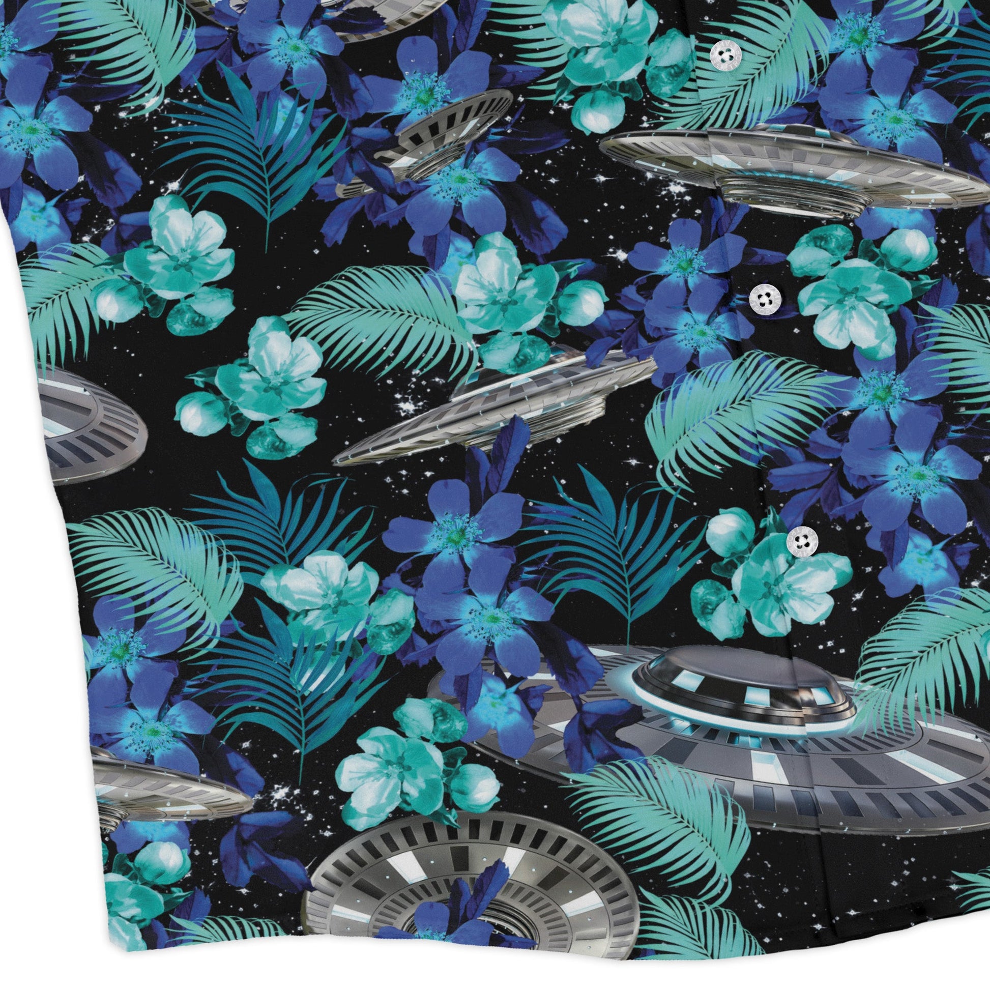 Tropical UFO Space Long Sleeve Button Up Shirt