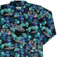 Tropical UFO Space Long Sleeve Button Up Shirt Geek Nerd adult sizing Design by Random Galaxy FLOW DESC WRITING