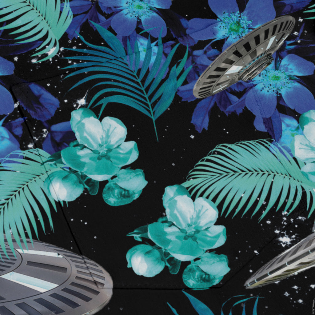 Tropical UFO Space Long Sleeve Button Up Shirt