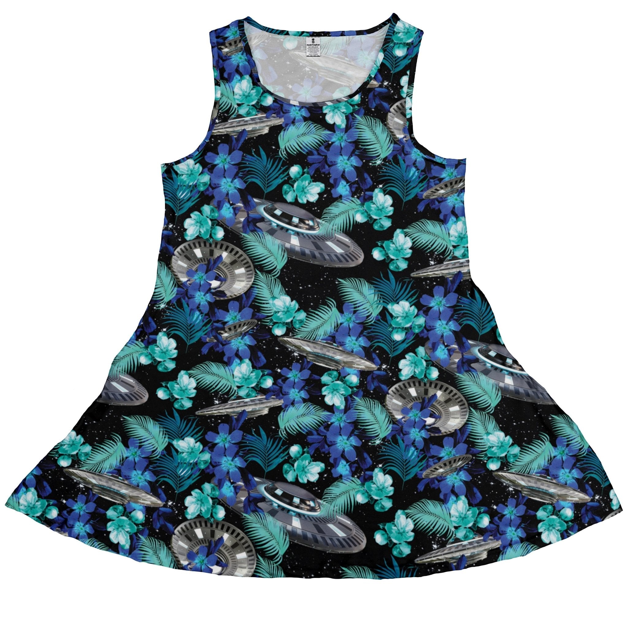 Tropical Ufo Space Dress Geek Nerd Design by Random Galaxy lx - C Maximalist Patterns