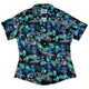 Tropical UFO Space Curvy Button Up Shirt Geek Nerd Design by Random Galaxy Maximalist Patterns outer space & astronaut print