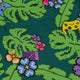 Tropical Video Game Pixels Long Sleeve Button Up Shirt Geek Nerd adult sizing Design by Dunking Toast FLOW DESC WRITING