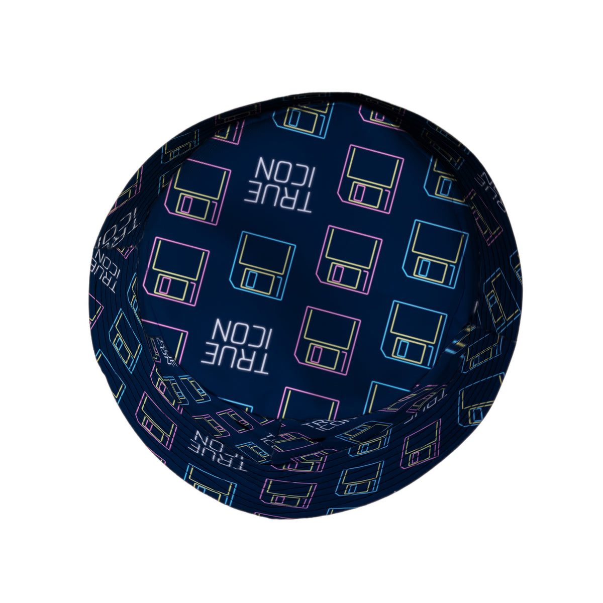 True Icon Floppy Disk Bucket Hat Top View