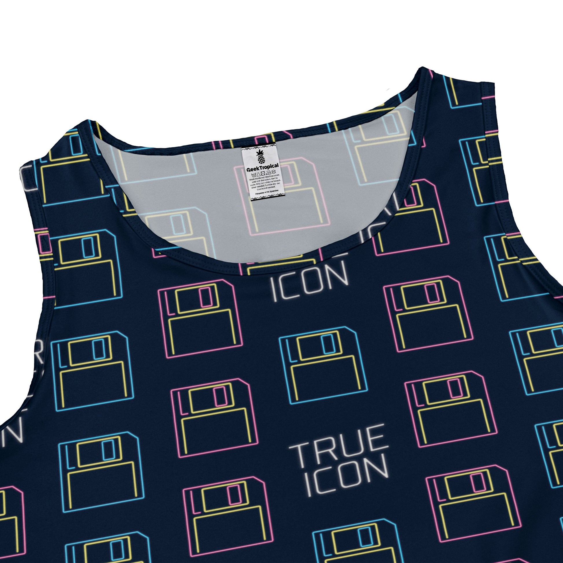 True Icon Floppy Disk Sleeveless Dress close front
