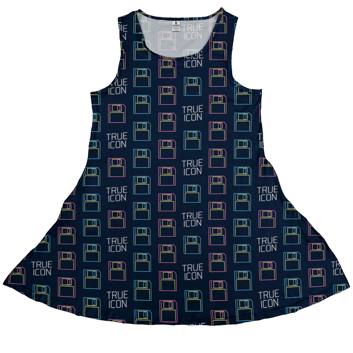 True Icon Floppy Disk Sleeveless Dress front