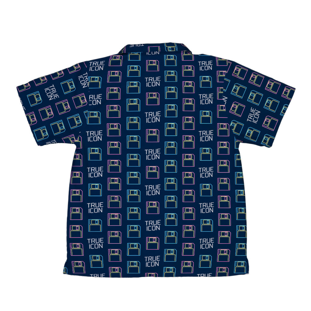 True Icon Floppy Disk Youth Hawaiian Shirt Back