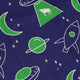 UFO Cow Abduction Long Sleeve Button Up Shirt Geek Nerd adult sizing Animal Patterns Design by Heather Davenport