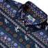 Ugly Christmas Sweater DND Adventure Button Up Shirt Geek Nerd adult sizing Christmas Print Design by Claire Murphy