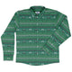 Ugly Christmas Sweater Video Gamer Long Sleeve Button Up Shirt Geek Nerd adult sizing Christmas Print Design by Claire Murphy
