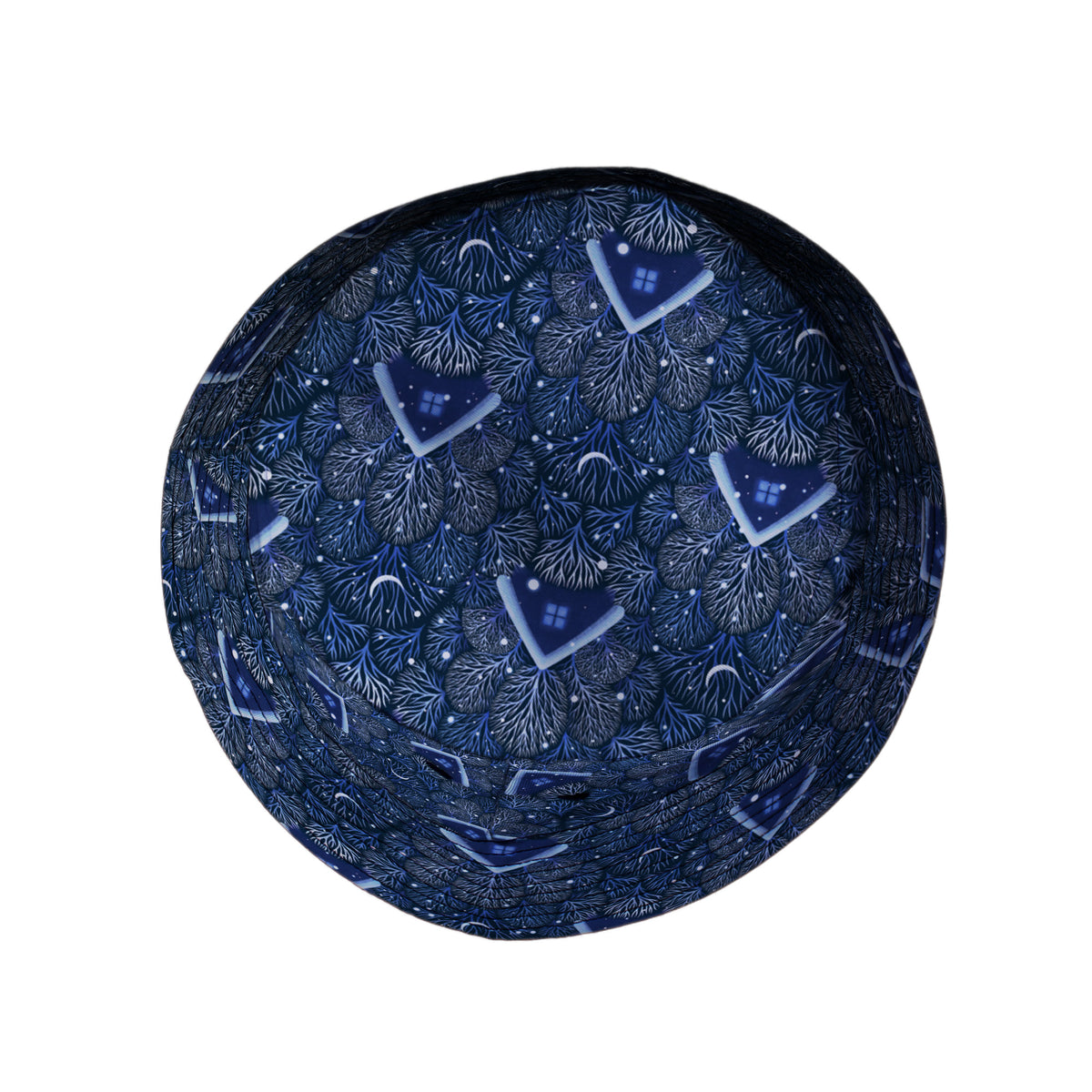 Under the Winter Moon Bucket Hat Top View