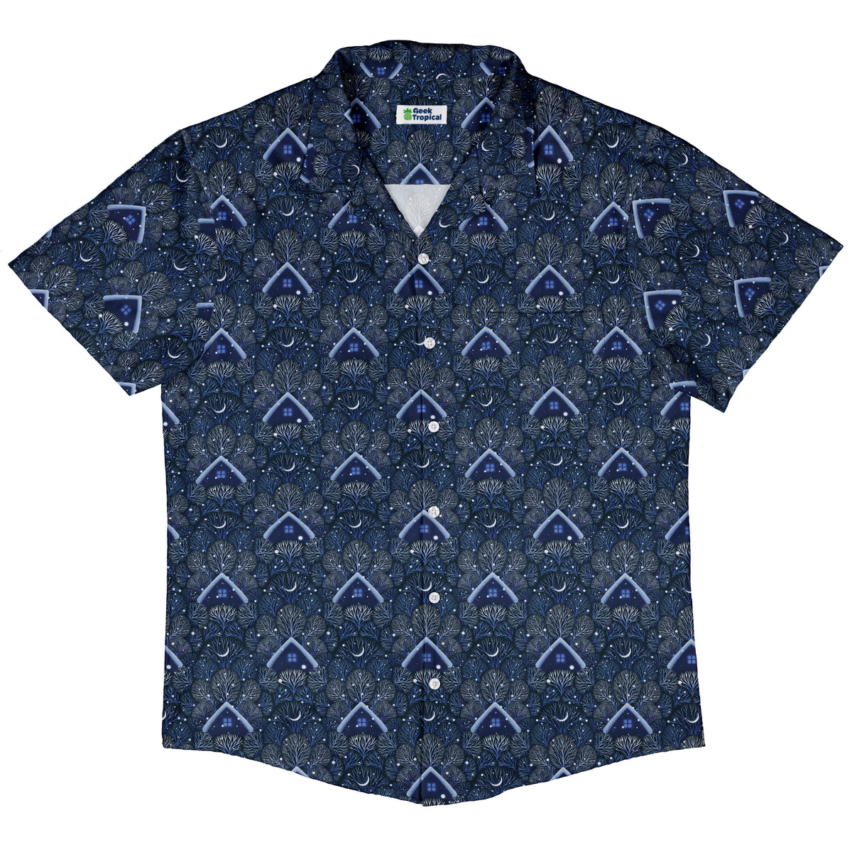 Under the Winter Moon Button Up Shirt Hawaiian Front