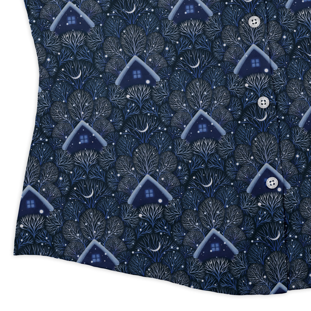 Under the Winter Moon Curvy Button Up Shirt womens corner