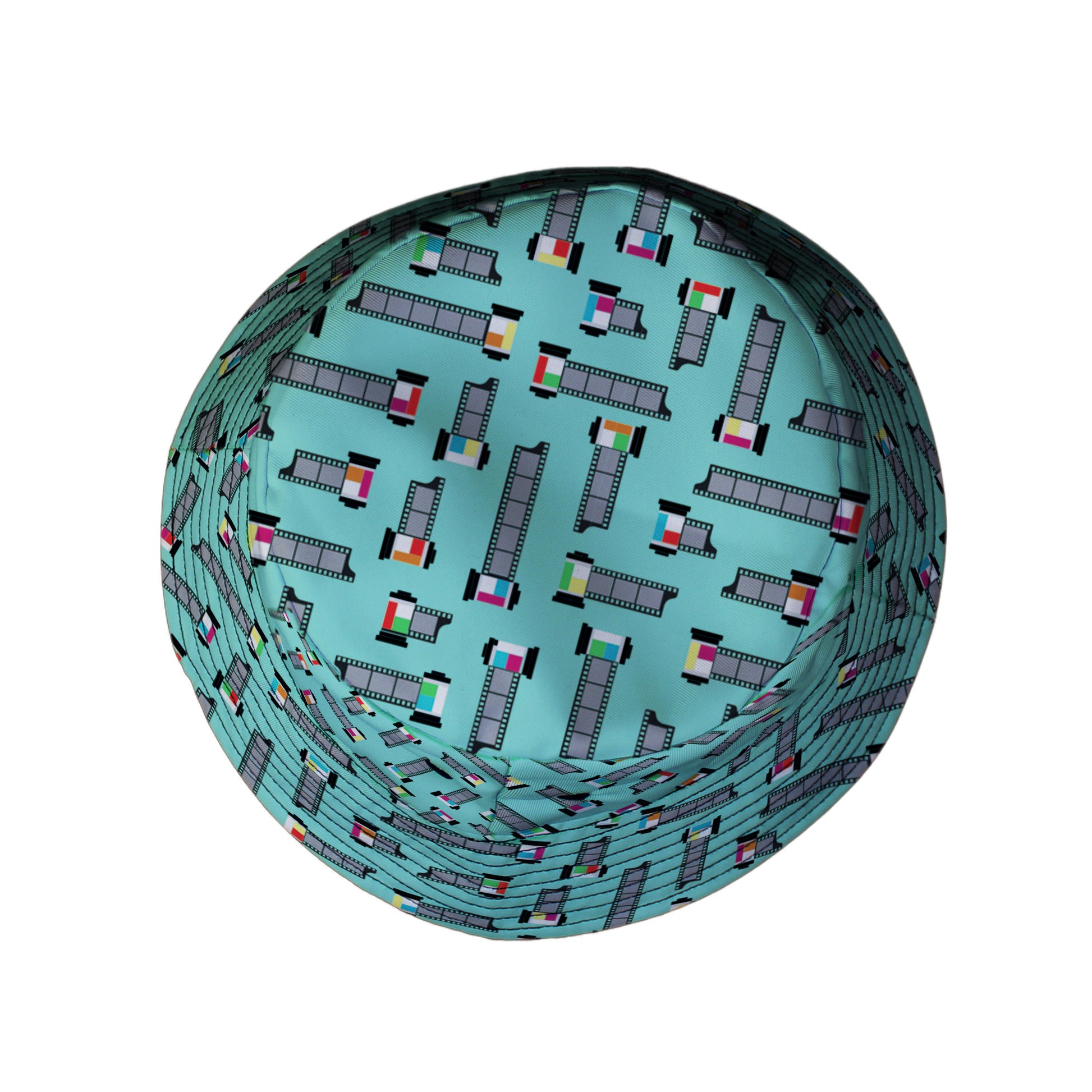 Unfiltered Cuts Blue Bucket Hat Top View