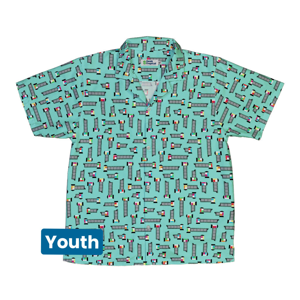 Unfiltered Cuts Blue Youth Hawaiian Shirt Front