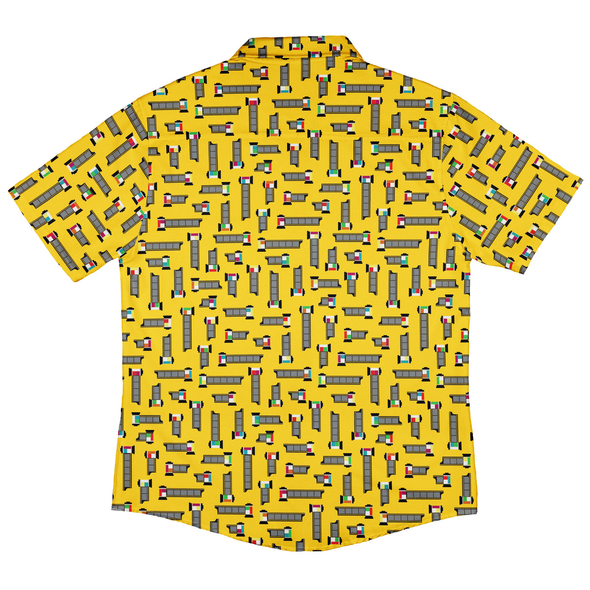 Unfiltered Cuts Yellow Button Up Shirt Back