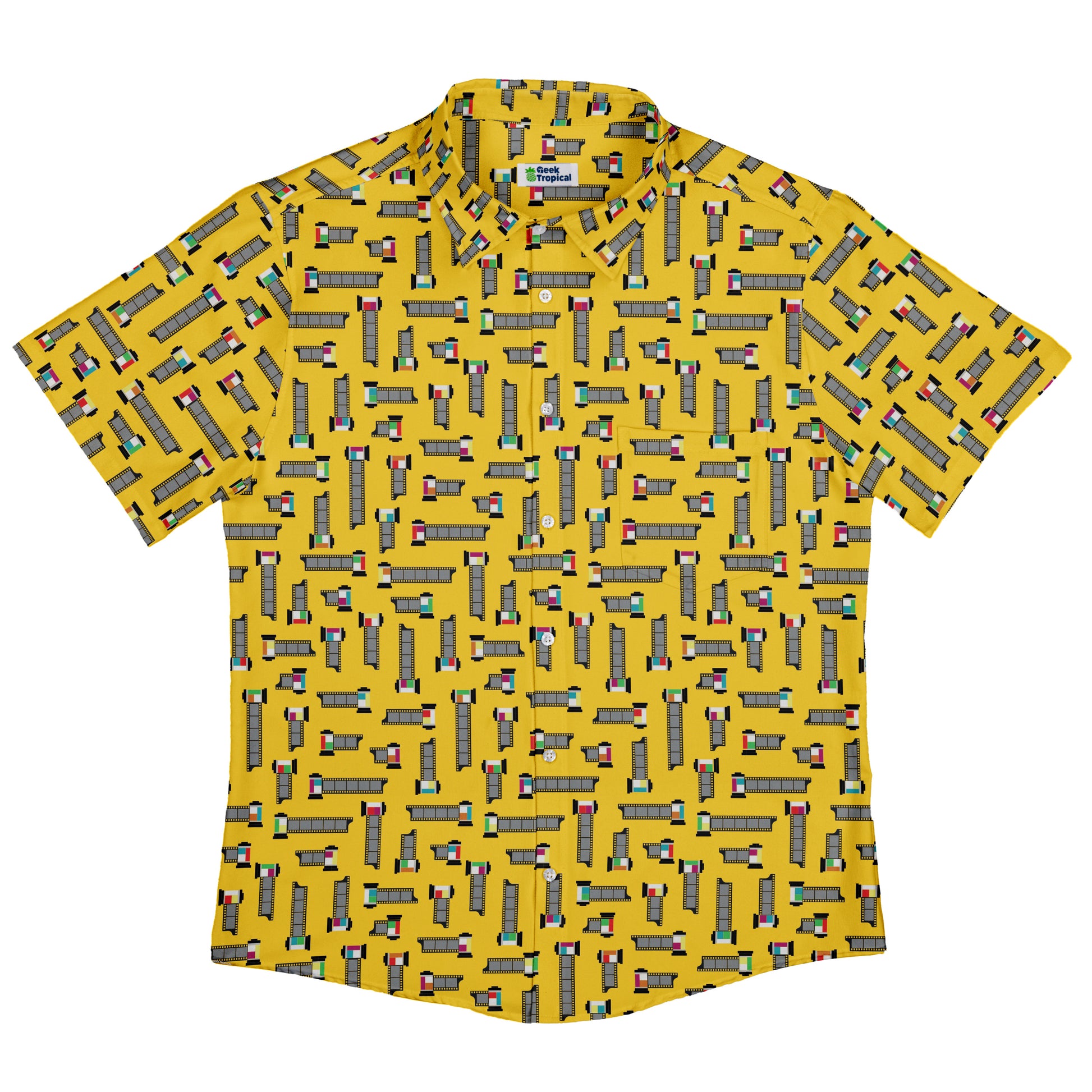 Unfiltered Cuts Yellow Button Up Shirt Flat Front