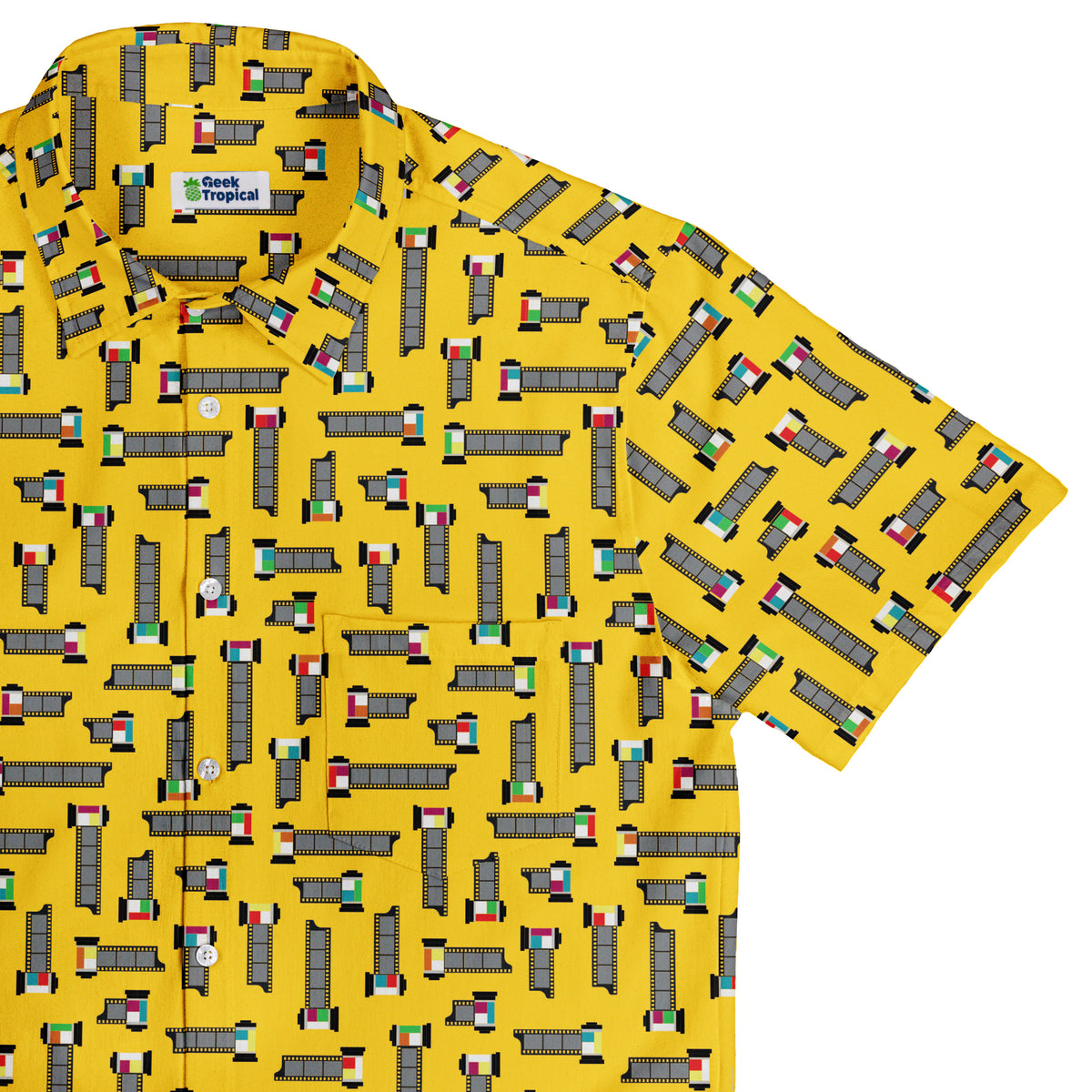 Unfiltered Cuts Yellow Button Up Shirt Top Corner