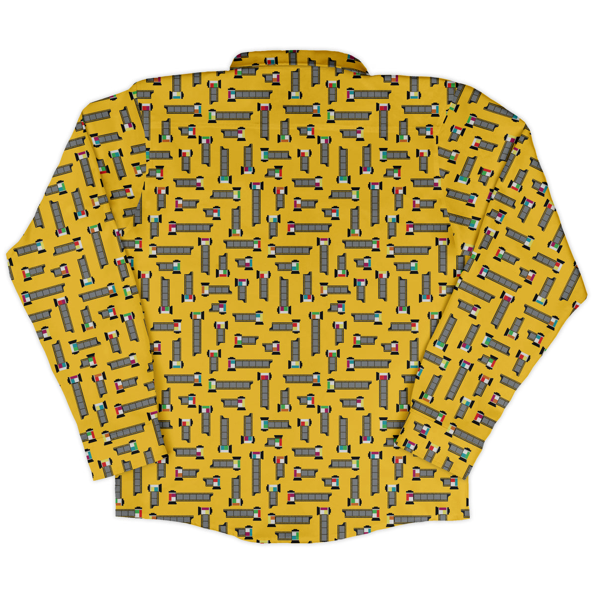 Unfiltered Cuts Yellow Long Sleeve Button Up Shirt back