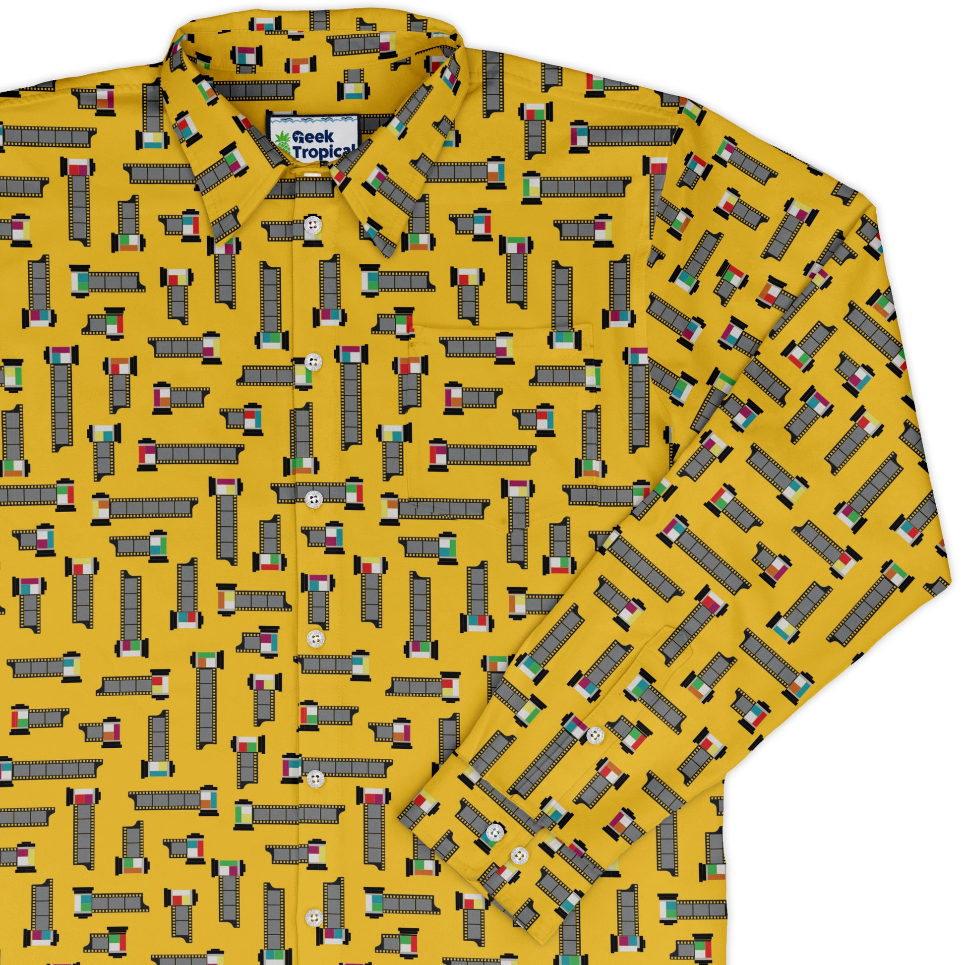 Unfiltered Cuts Yellow Long Sleeve Button Up Shirt cover