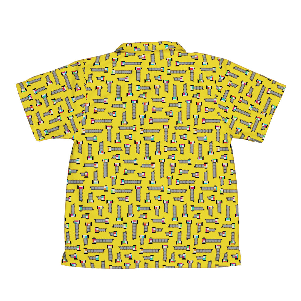 Unfiltered Cuts Yellow Youth Hawaiian Shirt Back
