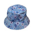 Velvet Pansies Bucket Hat Gray Stitching