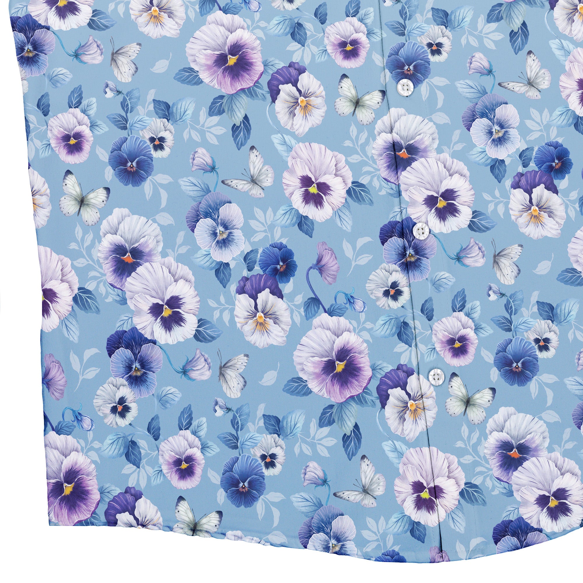 Velvet Pansies Button Up Shirt 2